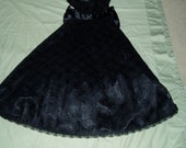 Vintage Gunne Sax Black Lace and Taffeta Evening Gown