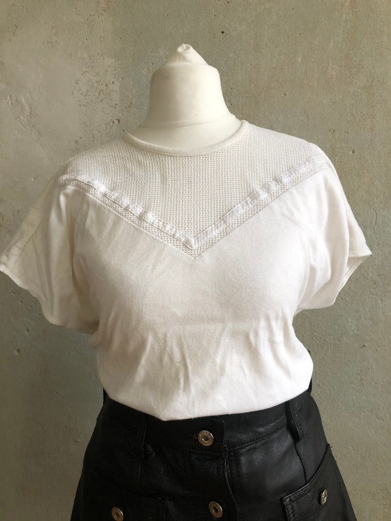 80s | 50s T-Shirt Mesh LUCIE LINDEN | Pin-Up | Siz