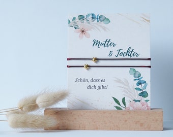 Mutter & Tochter Armband | Sternchen | Freundschaftsarmband | Love | Mother Daughter