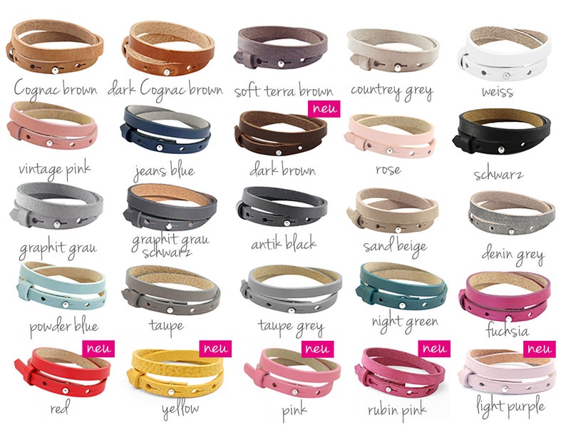 Personalized Leather bracelet with wish name