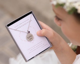 Necklace name personalized gift communion customizable engraving plate necklace confirmation