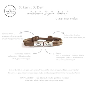 Segeltau Armband mit Namen graviert Kommunion Konfirmation Firmung Bild 3