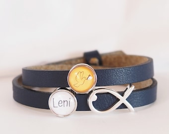 Bracelet en cuir de communion | Confirmation | Communions | Baptême | Confirmation | anniversaire | inscription scolaire