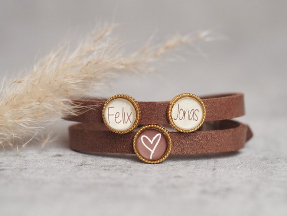 Etsy personalized deals leather bracelet