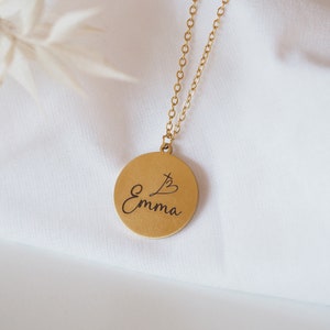 personalized necklace with name gift communion engraving plate confirmation