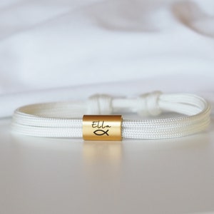 Personalized bracelet with name engraved from sailing rope | Communion | Confirmation | Confirmation