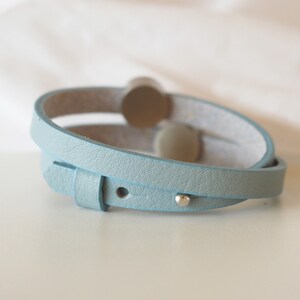 Leren armband met gepersonaliseerde schuifkralen, Campingleven, Reizen afbeelding 2