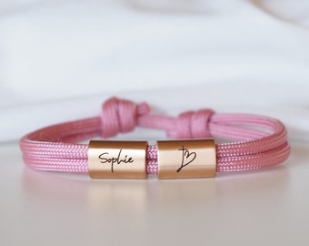 Communion bracelet engraved with name made of sailing rope | Baptism | Confirmation | Confirmation