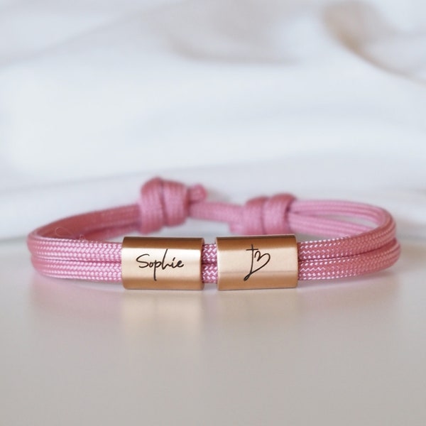 Communion bracelet engraved with name made of sailing rope | Baptism | Confirmation | Confirmation