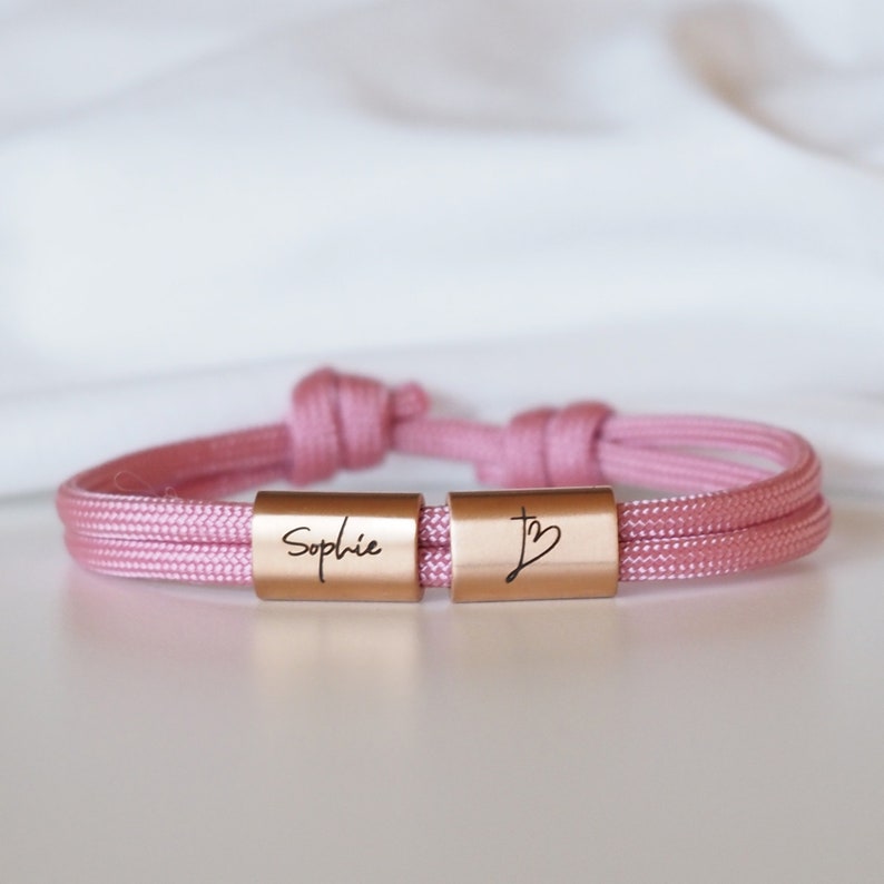 Personalized bracelet engraved with fish made of sailing rope Communion Confirmation Confirmation image 9