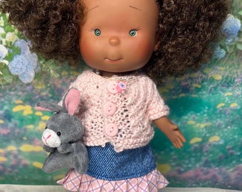 handmade doll outfit fits the 12” Mia and Pippa dolls from nines d”onil  5 piece set no dolls