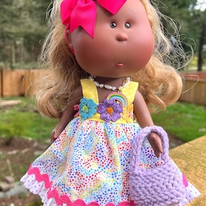 handmade doll outfit fits the 12” Mia and pippa dolls from nines d”onil Doll 5 piece set no doll