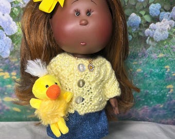 handmade doll outfit fits the 12” Mia and Pippa dolls from nines d”onil  5 piece set no dolls
