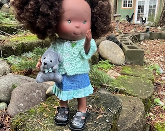 handmade doll outfit fits the 12” Mia and Pippa dolls from nines d”onil  5 piece set no dolls