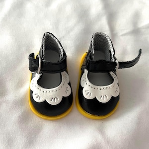 doll shoes fits the 12” Mia dolls black with white trim shoes