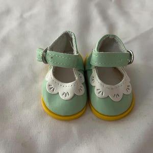 doll shoes fits the 12” Mia dolls mint green shoes