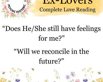 Ex-Lovers Psychic Reading: Partner's Feelings, Thoughts, Desires, Future Prediction (60 Card Tarot)