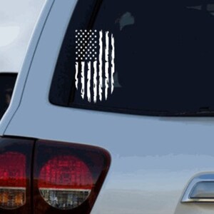 Flag Decal | Distressed Flag | Thin Blue Line Flag Decal