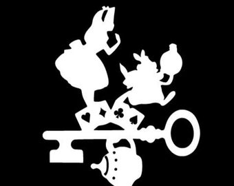 Alice in Wonderland Decals | Tea Party Decals | Mad Hatter Decal | Drink Me Decal