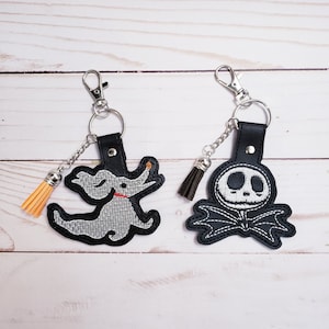 Jack and Zero keychains | NBC Keychain | Skeleton and Dog Keychain keychain | Keychain