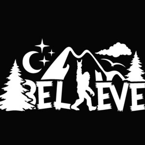 Big Foot Rock On Decal | Big Foot Believe Decal | Funny Decal | Sasquatch Decal | Pacific NW Decal