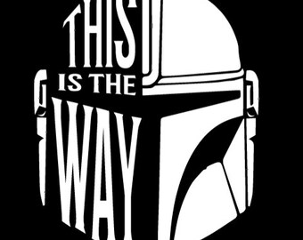 This Is The Way Decal | Mando Helmet Decal | Star Wars Decal | Mandalorian Decal