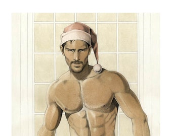 Nude Santa Painting - Etsy