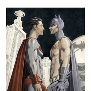 BATMAN Vs. SUPERMAN, Fanart, Male Nude, Man, Men, Adult, Adults