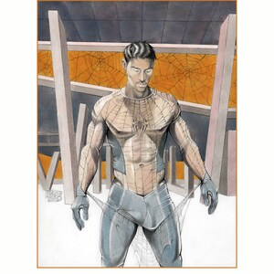 SPIDERWEBS, Male, Nude, Fanart, Gay, Erotic, Fantasy, Men, Adult
