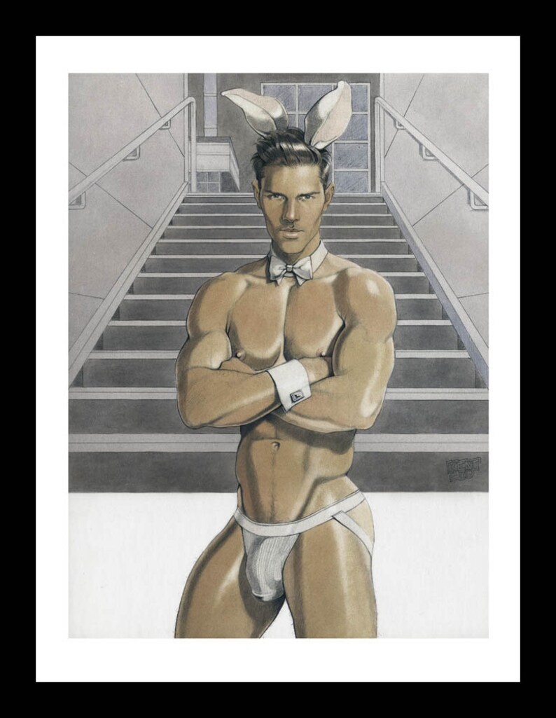 PLAYBOY BUNNY, Male, Nude, Gay, Erotic, Men, Adult, Man, Kent, Mature