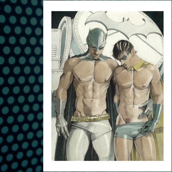 BATMAN & ROBIN Fanart Male Nude Man Men Adult Adults - Etsy