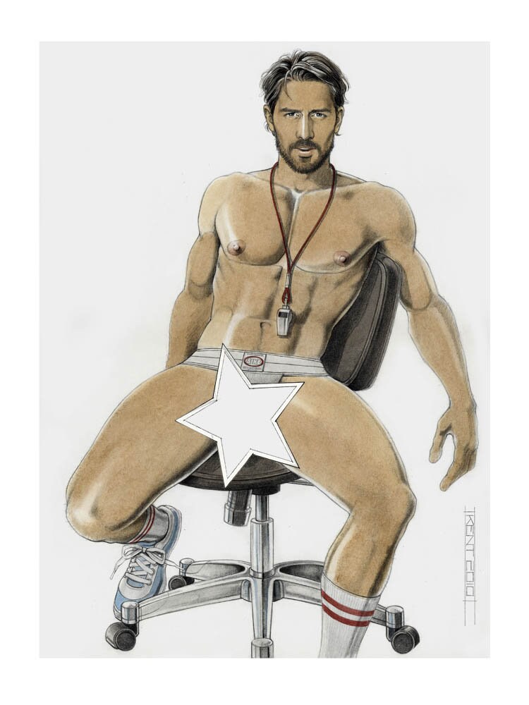 COACH'S OFFICE, Male, Nude, Gay, Erotic, Men, Adult, Man, Kent, Mature, Fanart - Etsy