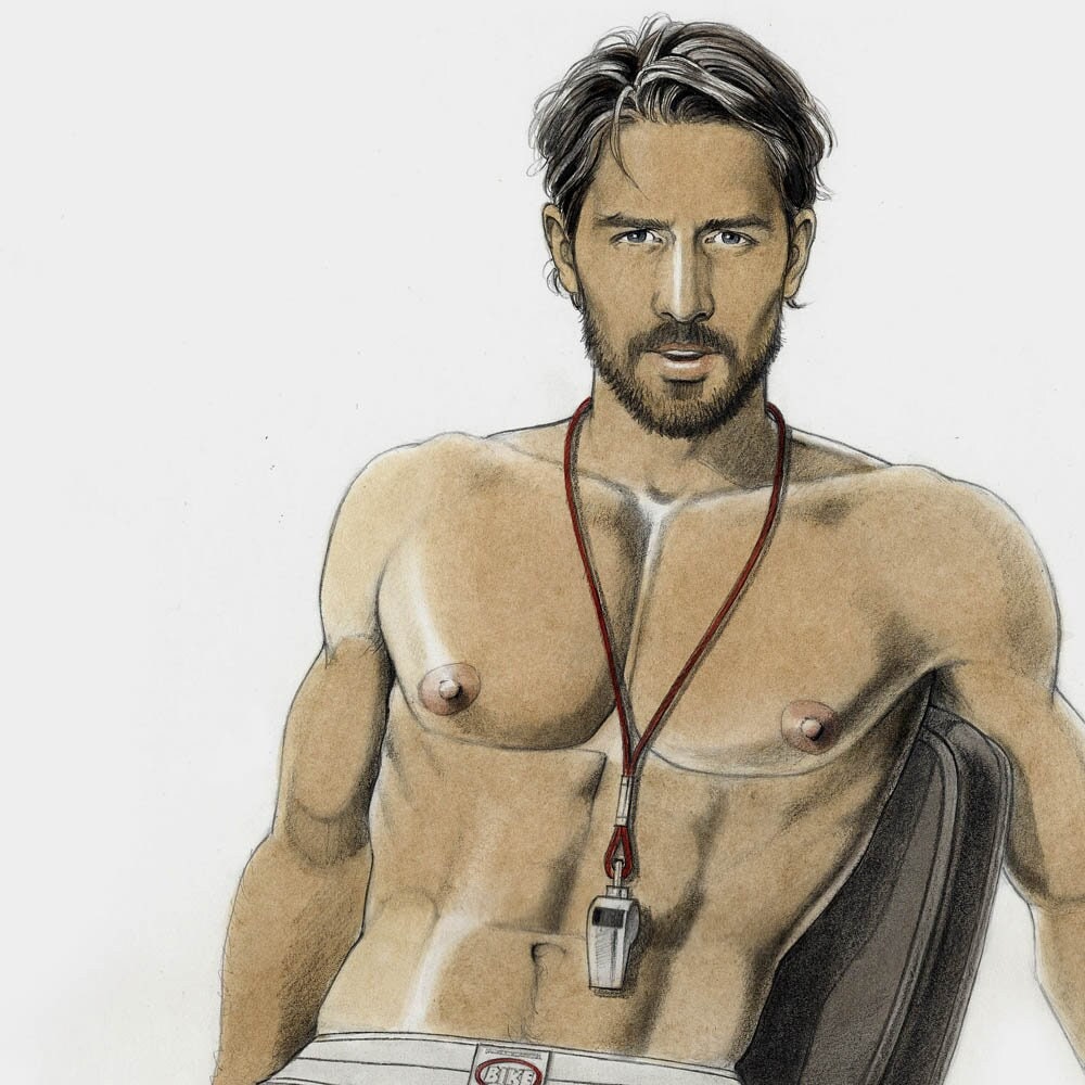 COACH'S OFFICE, Male, Nude, Gay, Erotic, Men, Adult, Man, Kent, Mature, Fanart - Etsy