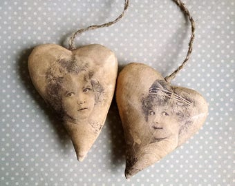 HEART Old Handmade Heart Folk Art Heart | Etsy