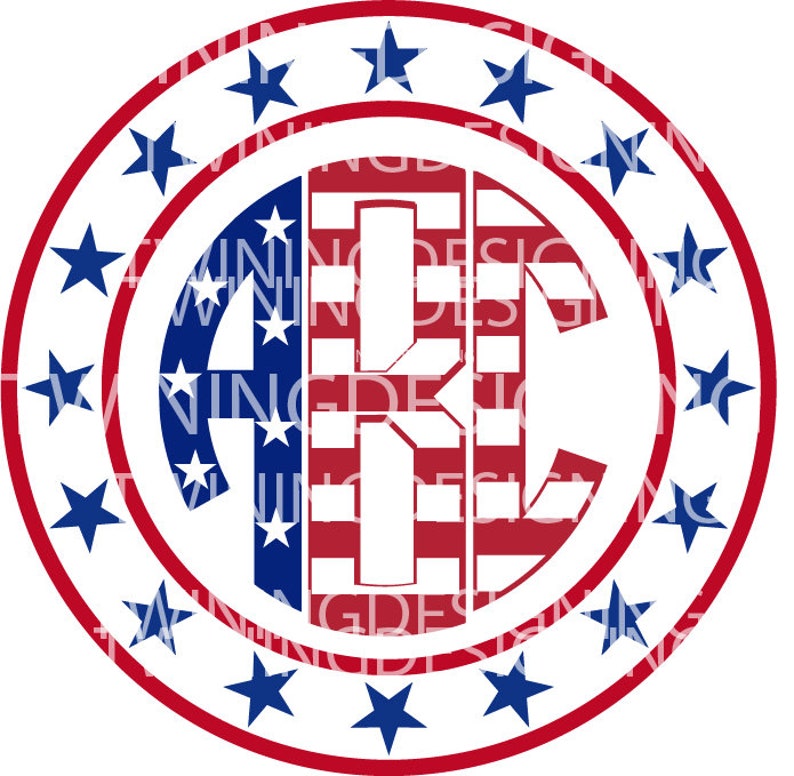 Download Patriotic monogram svg 4th of July svg Fourth of July svg | Etsy