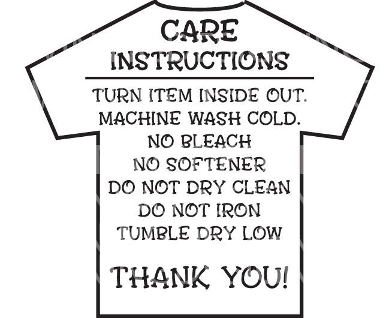 care-instructions-digital-file-t-shirt-care-instructions-etsy