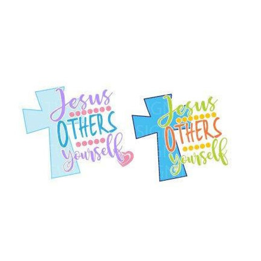 Joy Colorful Cute Jesus Others Yourself SVG PNG DXF Pdf Etsy