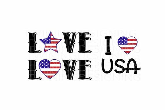 America Svg 4th Of July Svg Fourth Of July Svg Love Svg Etsy