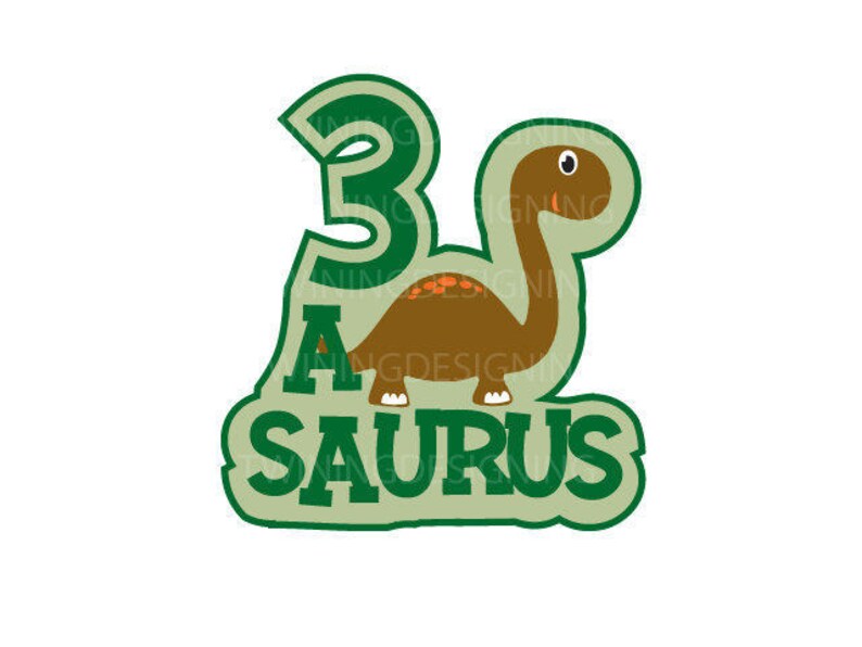 Download 3asaurus birthday dinosaur 3rd brithday SVG PNG DXF ...