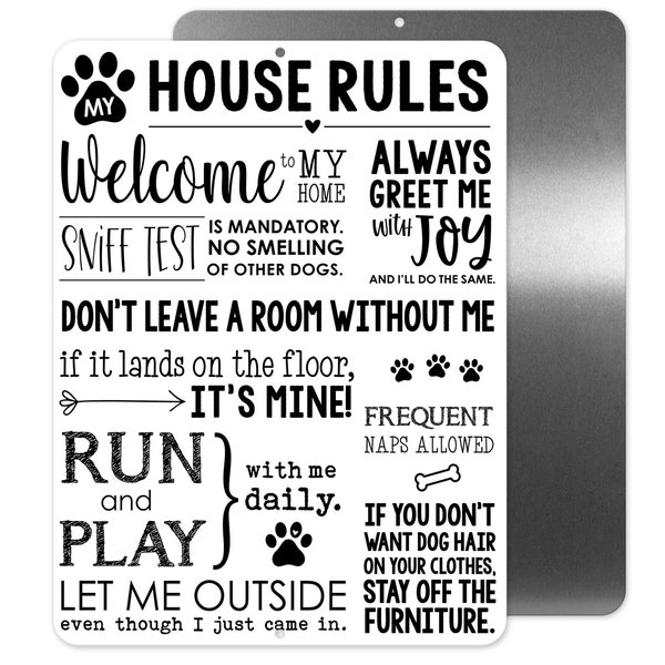 Dog House Rules Etsy
