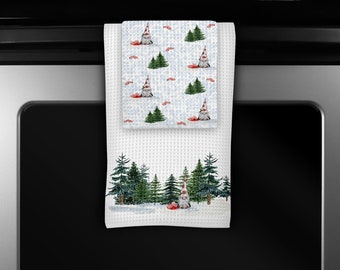 Christmas Hand Towel Set, Farm Style Towels, Kitchen Towels, Housewarming Gift, Home Accents, Country Home Décor, Camper Towel Set