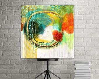 Flower canvas art | Etsy