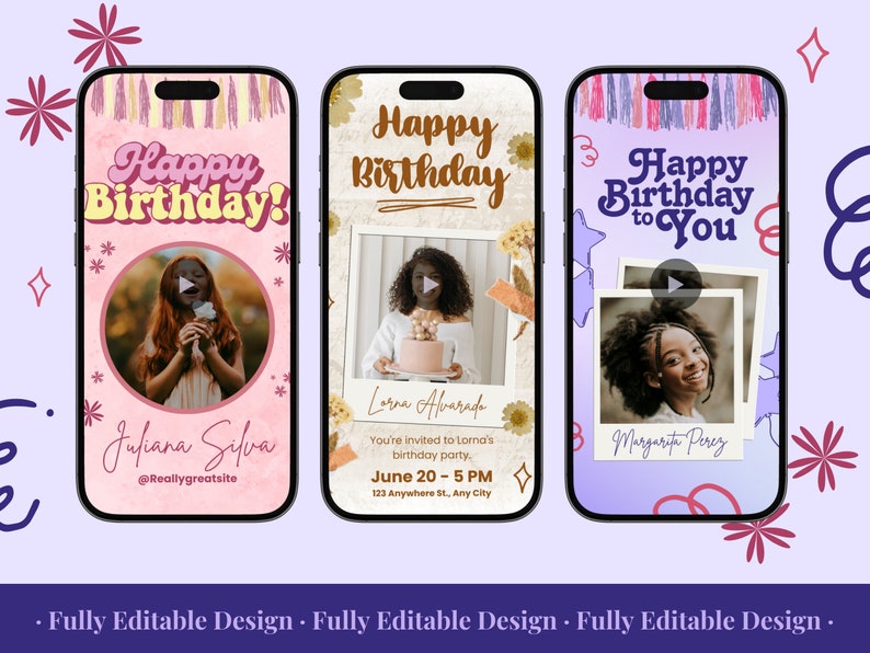 5 Animated Birthday Templates Canva Editable Animated Birthday ...