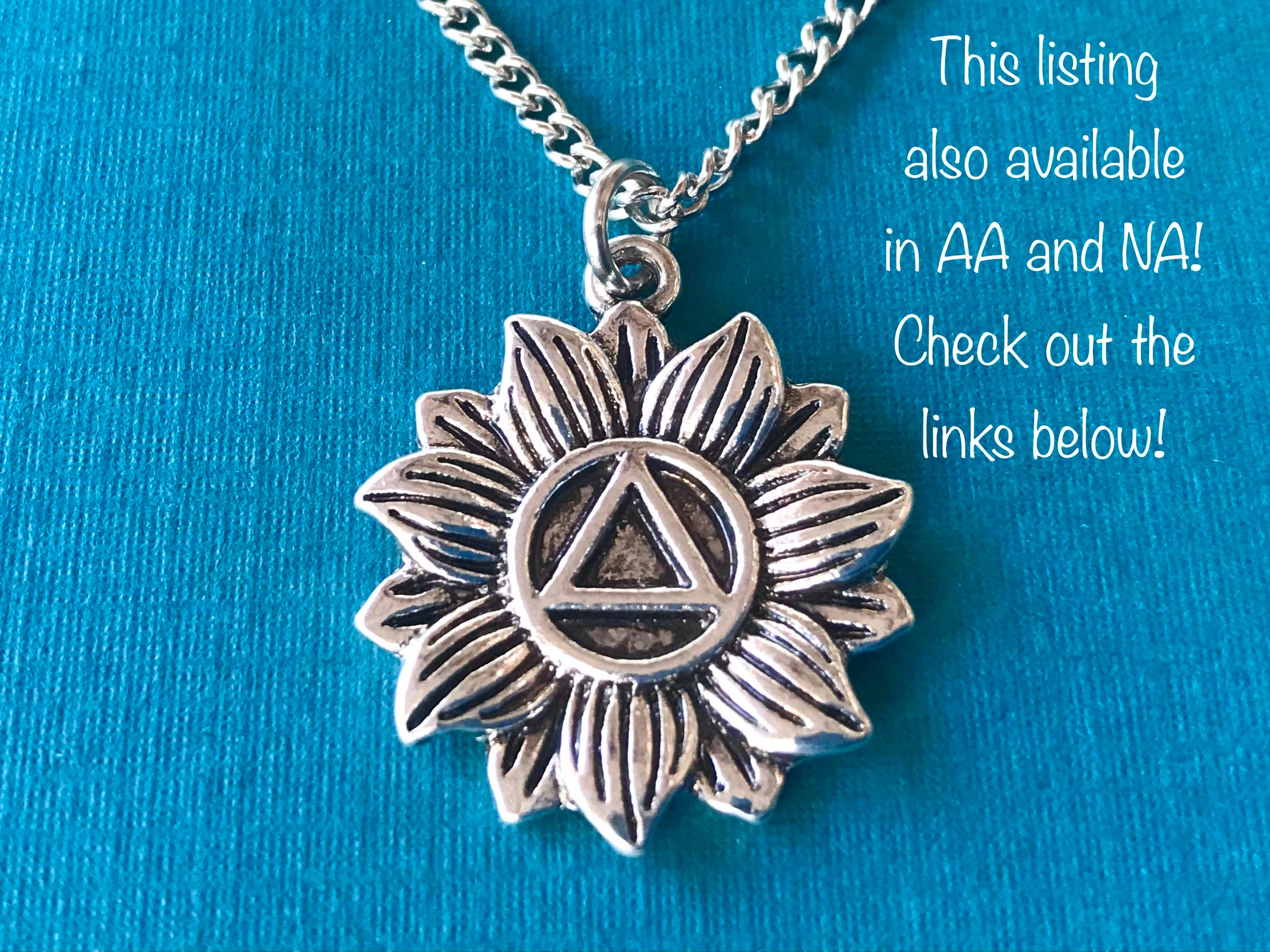 Aa Keychains AA or NA Recovery Keychain / Daisy Flower Charm / Sobriety Gift for ...