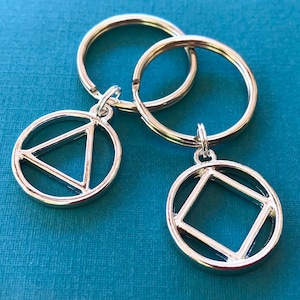 AA or NA Recovery Keychain / Sobriety Gift for Alcoholics & Narcotics Anonymous