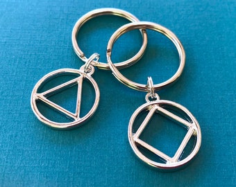 AA or NA Recovery Keychain / Sobriety Gift for Alcoholics & Narcotics Anonymous