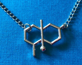 Gardening Gift / Smell of Rain Molecule Jewelry / Geosmin Molecule Necklace / Gift for Gardener / Molecule for Rain, Soil or Earthy Smell