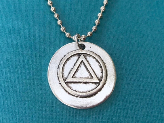 Aa Jewelry Alcoholics Anonymous Necklace Sobriety - Alcoholics Anonymous Sobriety Pendant Aa Jewelry Alcoholics Anonymous Necklace Sobriety - Alcoholics Anonymous Sobriety Pendant