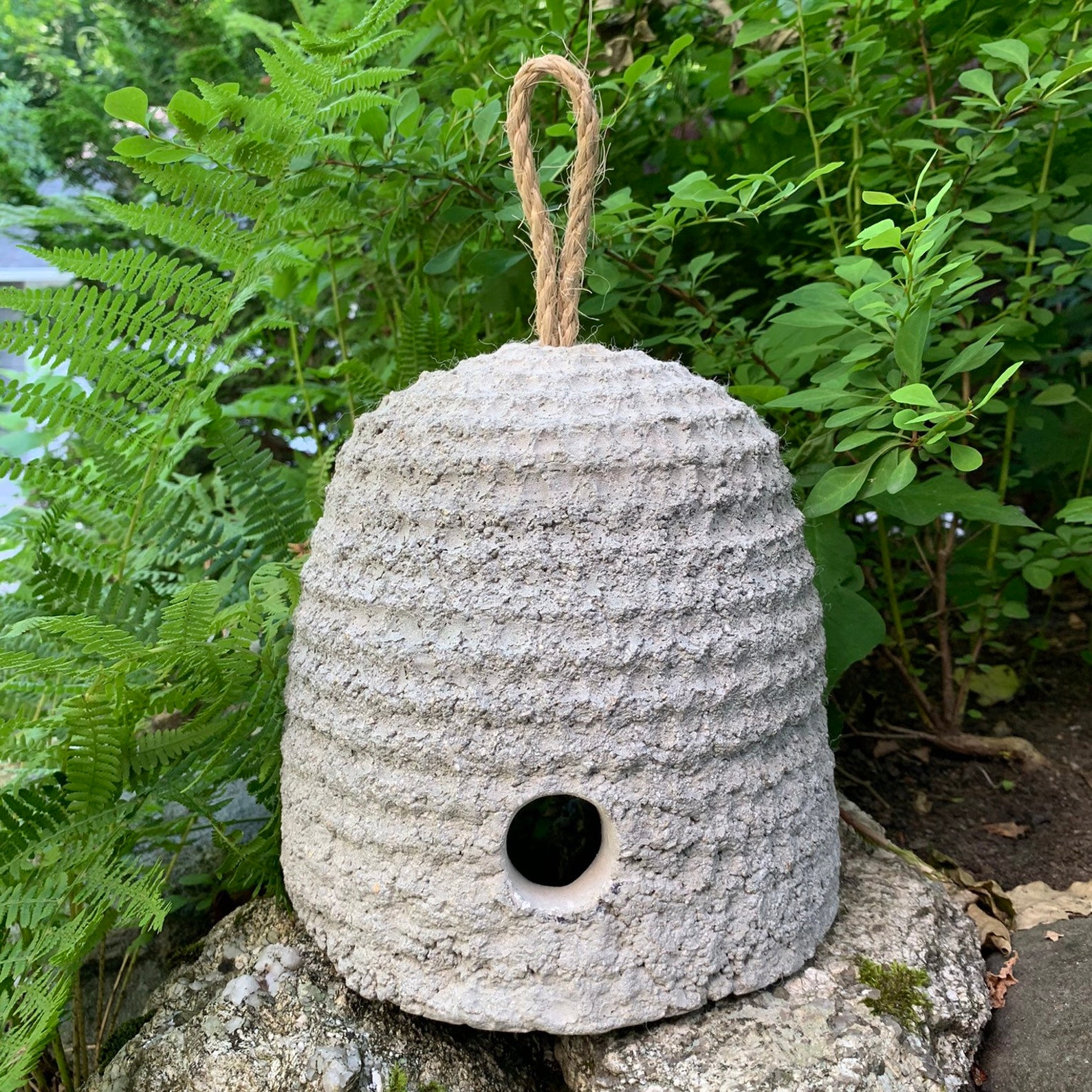 Hypertufa Bee Skep Bee Skep Bee Hive Bee Garden Decor Etsy