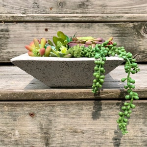 Handmade Square Hypertufa Planter: Hypertufa Pot, Planter, Rustic Succulent Herb Pot, Garden Decor, Home Decor, Handmade, Unique